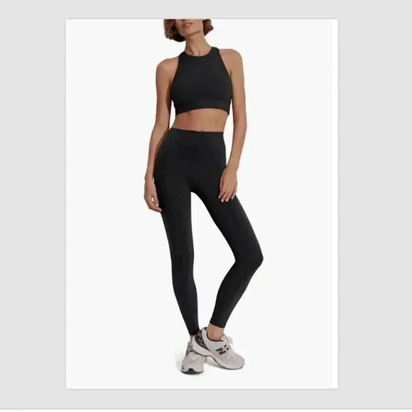 Varley Black High Waist Full Length Leggings Size XS Yoga Pilates Activewear - Picture 1 of 8